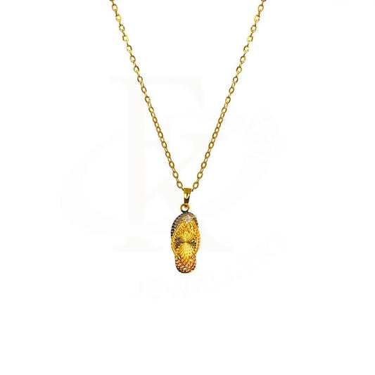 Gold Necklace (Chain With Flip-Flop Pendant) 18Kt - Fkjnkl1822 Necklaces