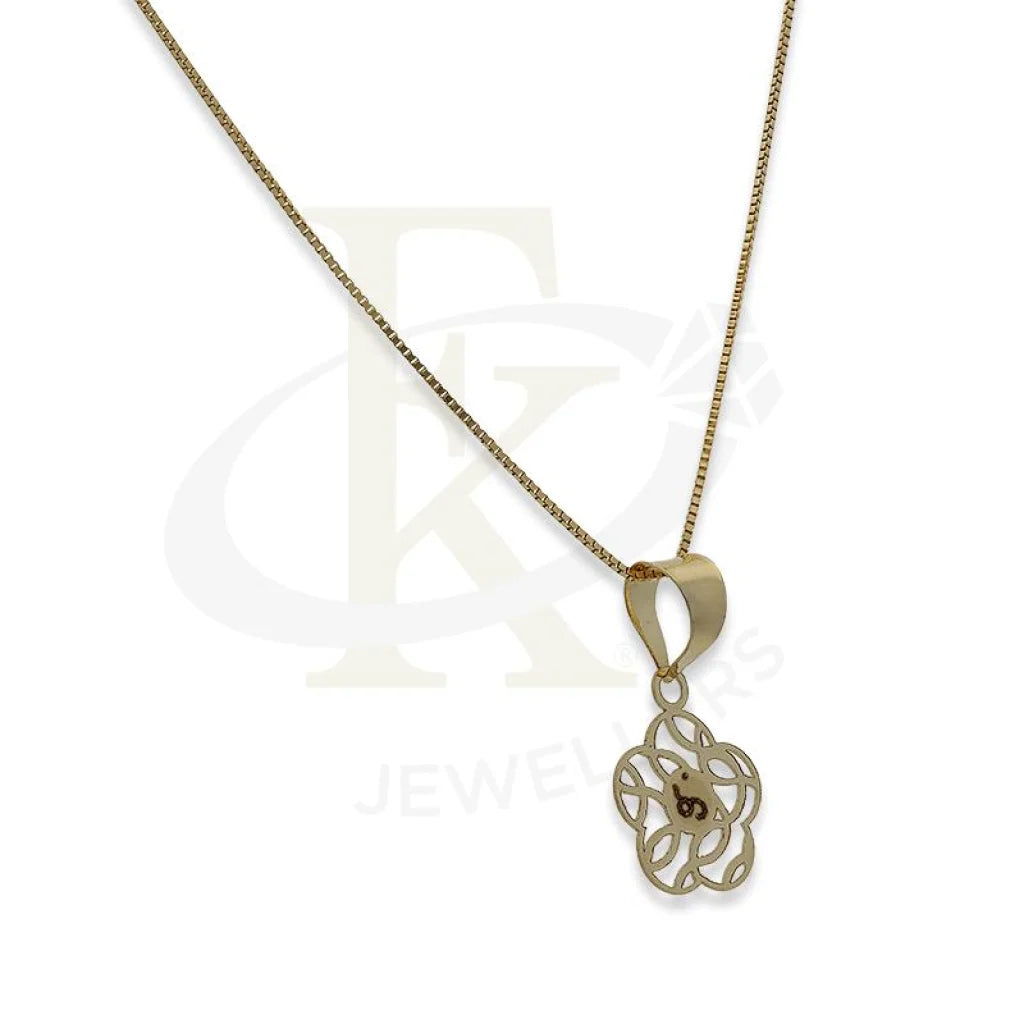 Gold Necklace (Chain With Flower Pendant) 18Kt - Fkjnkl18K2299 Necklaces