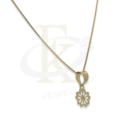 Gold Necklace (Chain With Flower Pendant) 18Kt - Fkjnkl18K2305 Necklaces