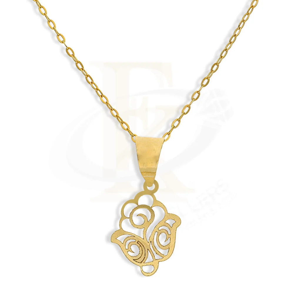 Gold Necklace (Chain With Flower Pendant) 18Kt - Fkjnkl18K2306 Necklaces