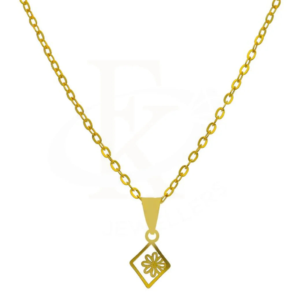 Gold Necklace (Chain With Flower Pendant) 18Kt - Fkjnkl18K2529 Necklaces