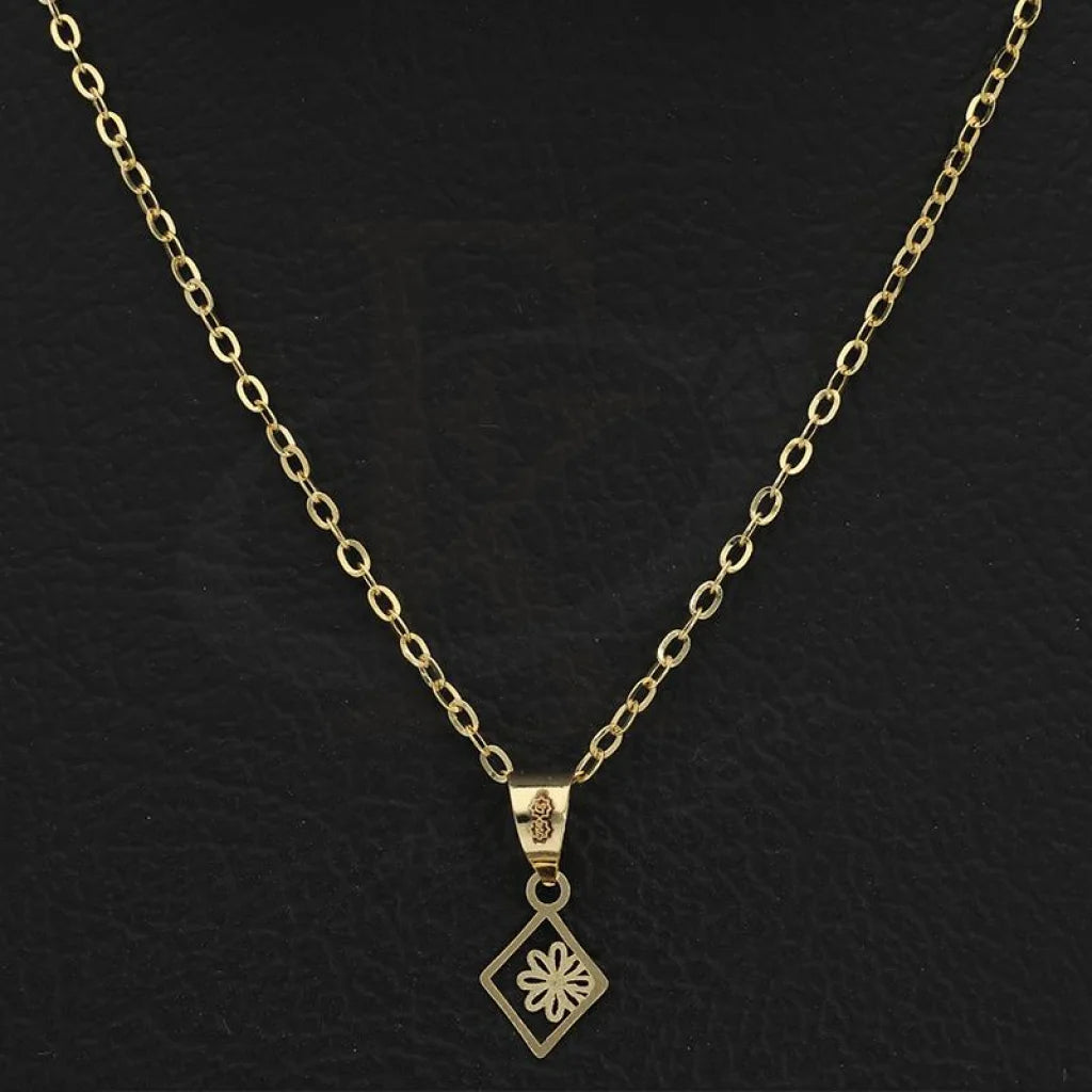 Gold Necklace (Chain With Flower Pendant) 18Kt - Fkjnkl18K2529 Necklaces