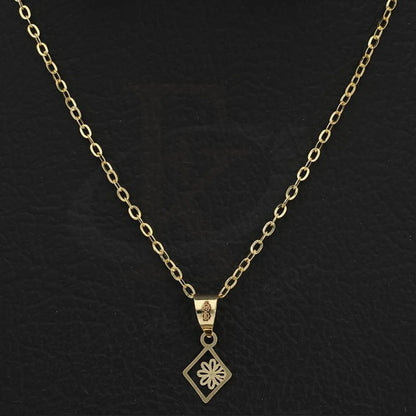 Gold Necklace (Chain With Flower Pendant) 18Kt - Fkjnkl18K2529 Necklaces