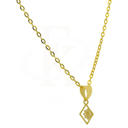 Gold Necklace (Chain With Flower Pendant) 18Kt - Fkjnkl18K2529 Necklaces