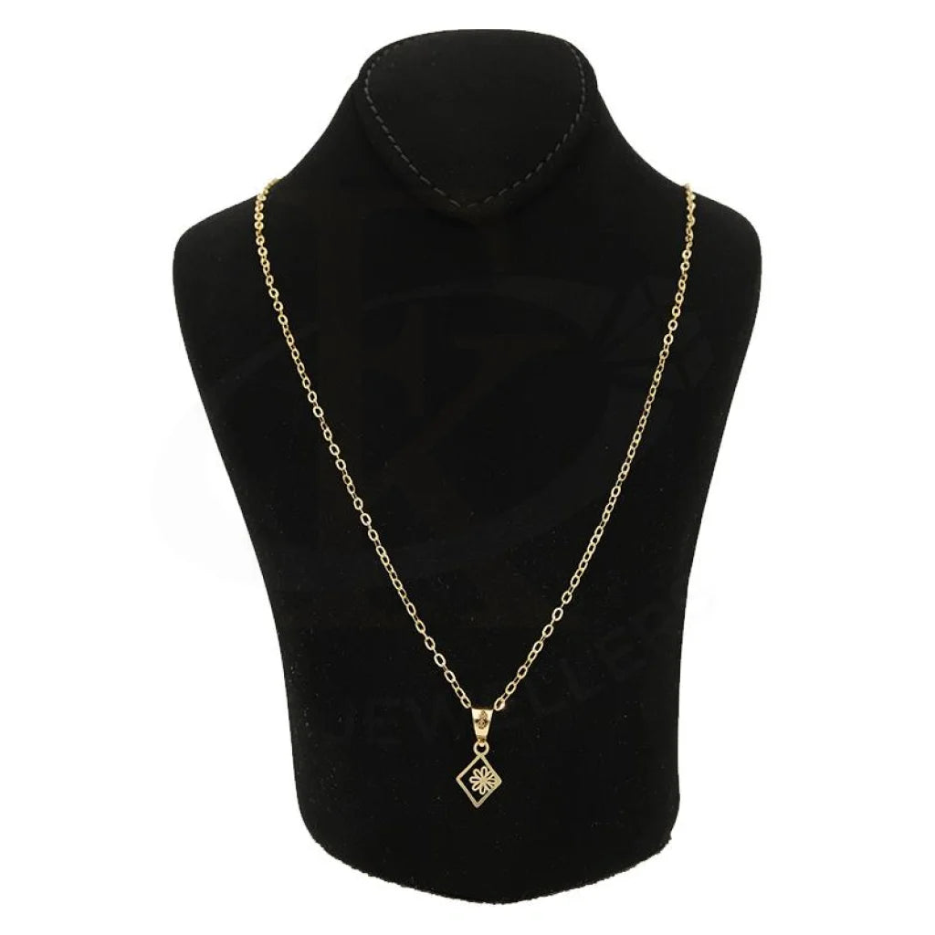 Gold Necklace (Chain With Flower Pendant) 18Kt - Fkjnkl18K2529 Necklaces