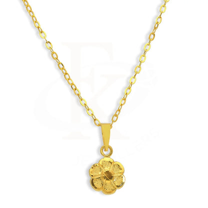 Gold Necklace (Chain With Flower Pendant) 18Kt - Fkjnkl18K2704 Necklaces