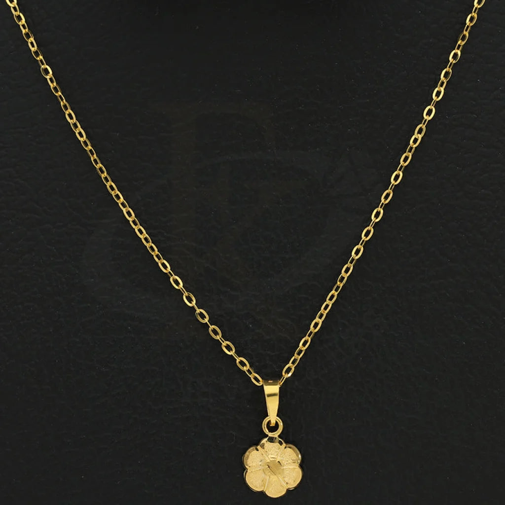 Gold Necklace (Chain With Flower Pendant) 18Kt - Fkjnkl18K2704 Necklaces