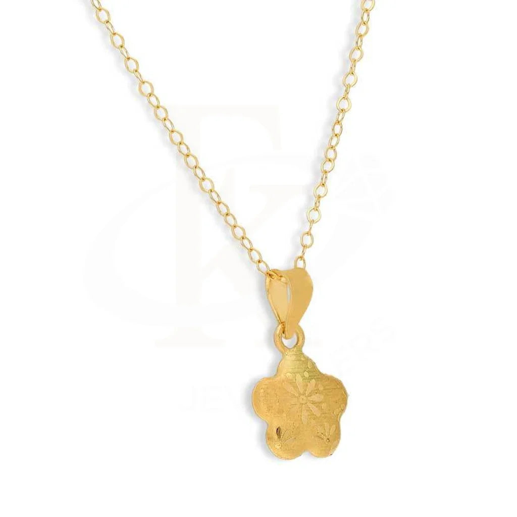 Gold Necklace (Chain With Flower Pendant) 18Kt - Fkjnkl18K2838 Necklaces