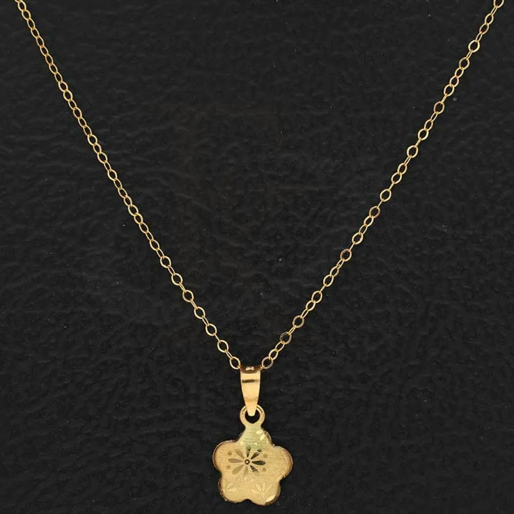 Gold Necklace (Chain With Flower Pendant) 18Kt - Fkjnkl18K2838 Necklaces