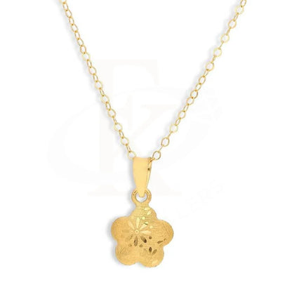 Gold Necklace (Chain With Flower Pendant) 18Kt - Fkjnkl18K2838 Necklaces