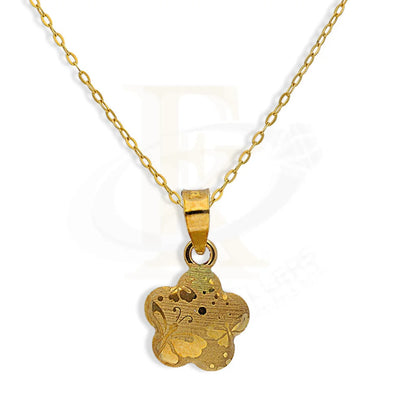 Gold Necklace (Chain With Flower Pendant) 18Kt - Fkjnkl18K3121 Necklaces