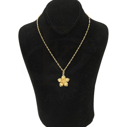 Gold Necklace (Chain With Flower Pendant) 22Kt - Fkjnkl22K2064 Necklaces