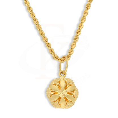 Gold Necklace (Chain With Flower Pendant) 22Kt - Fkjnkl22K2783 Necklaces