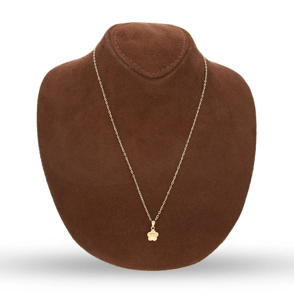 Gold Necklace (Chain With Flower Shaped Pendant) 18Kt - Fkjnkl18K8557 Necklaces