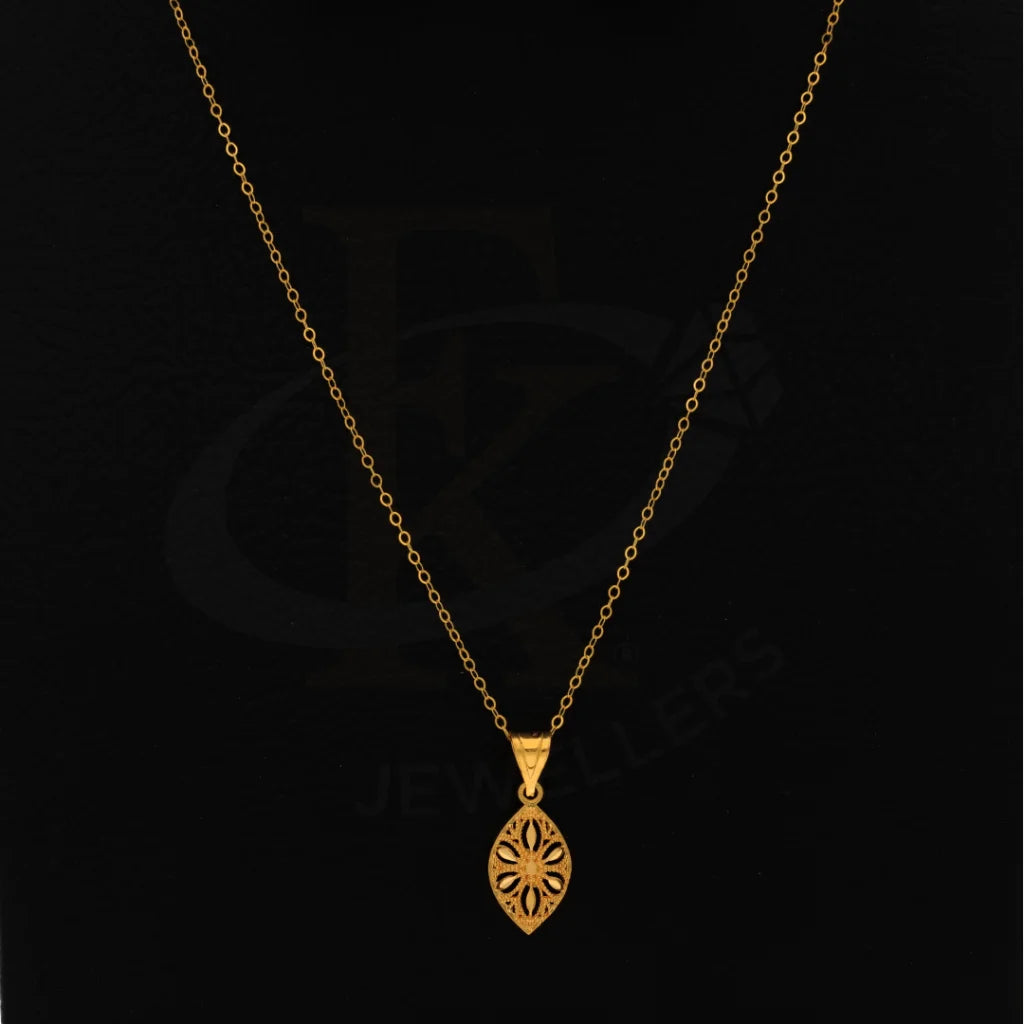 Gold Necklace (Chain With Flowercut Pendant) 21Kt - Fkjnkl21Km8400 Necklaces