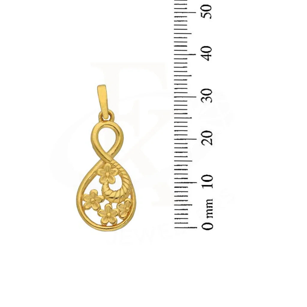 Gold Necklace (Chain With Flowers Pendant) 22Kt - Fkjnkl22K2782 Necklaces