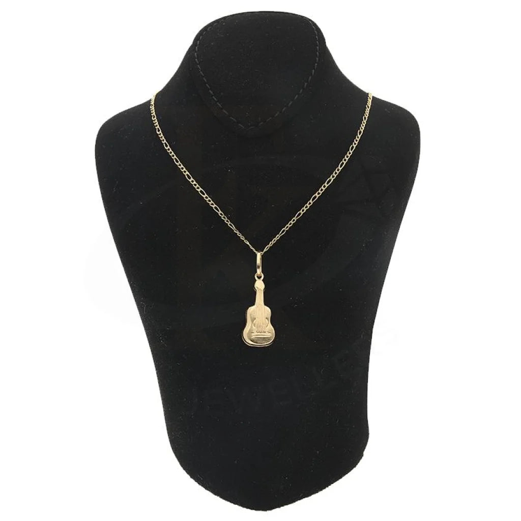 Gold Necklace (Chain With Guitar Shaped Pendant) 18Kt - Fkjnkl18K2244 Necklaces