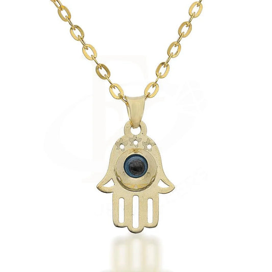 Gold Necklace (Chain With Hamsa Hand Pendant) 18Kt - Fkjnkl1678 Necklaces