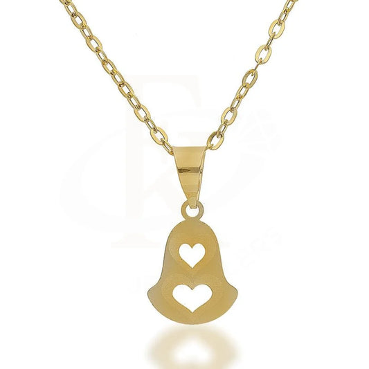 Gold Necklace (Chain With Heart Bell Pendant) 18Kt - Fkjnkl18K2080 Necklaces