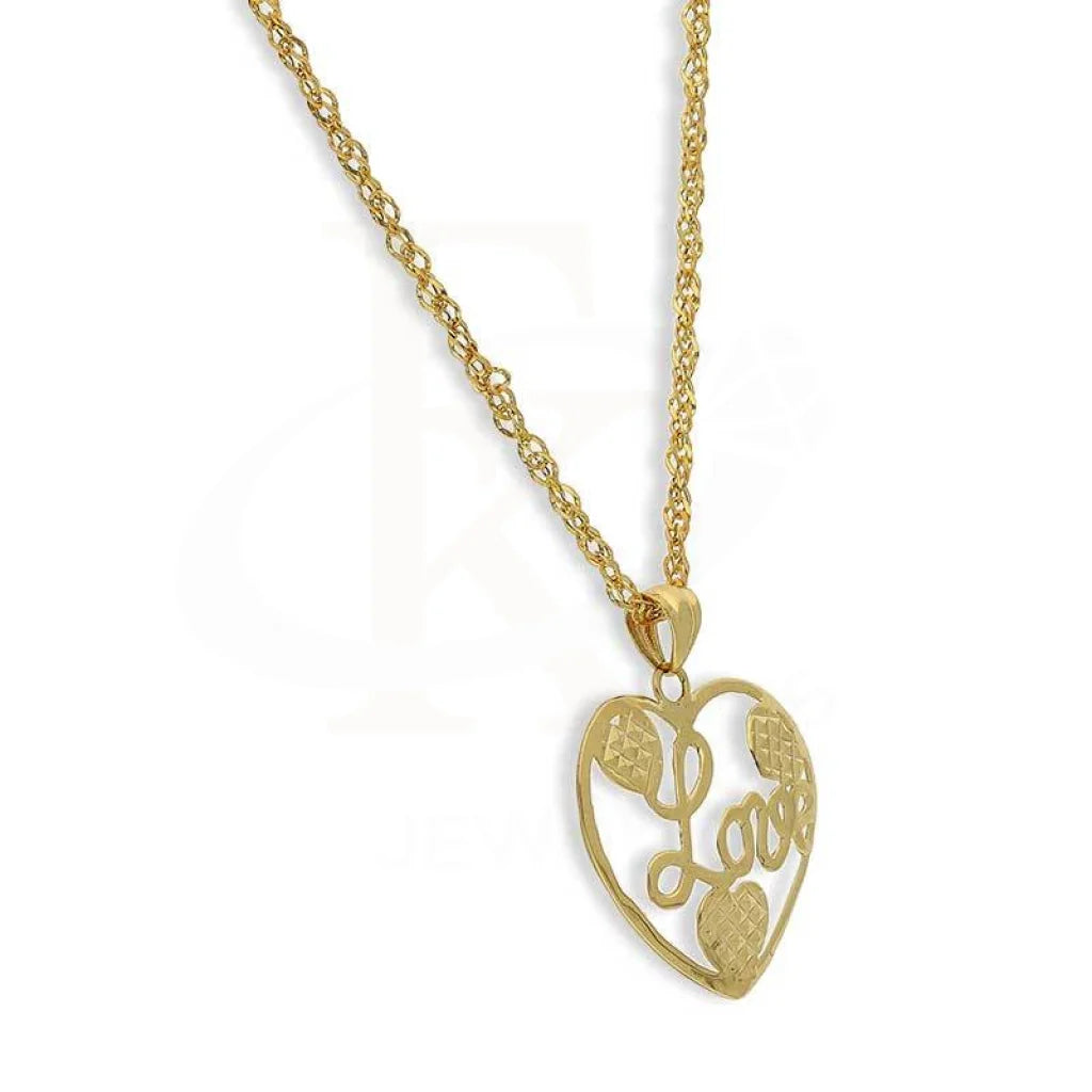 Gold Necklace (Chain With Heart Love Pendant) 18Kt - Fkjnkl18K3089 Necklaces