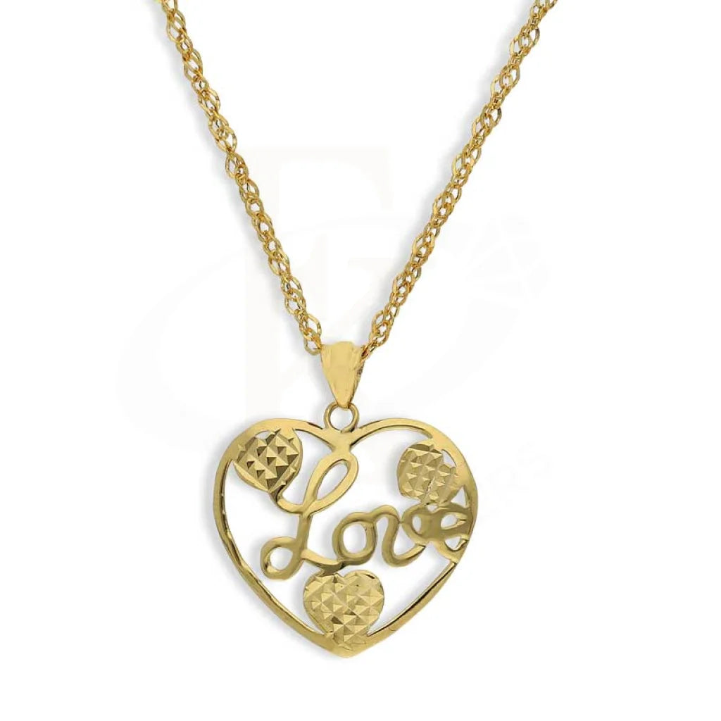 Gold Necklace (Chain With Heart Love Pendant) 18Kt - Fkjnkl18K3089 Necklaces