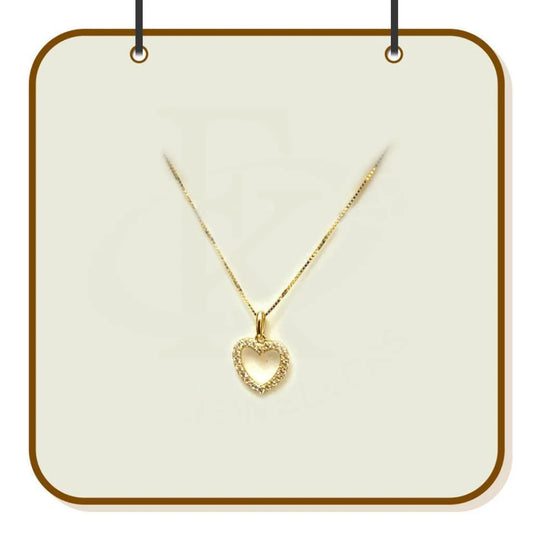 Gold Necklace (Chain With Heart Pendant) 18Kt - Fkjnkl1195 Necklaces