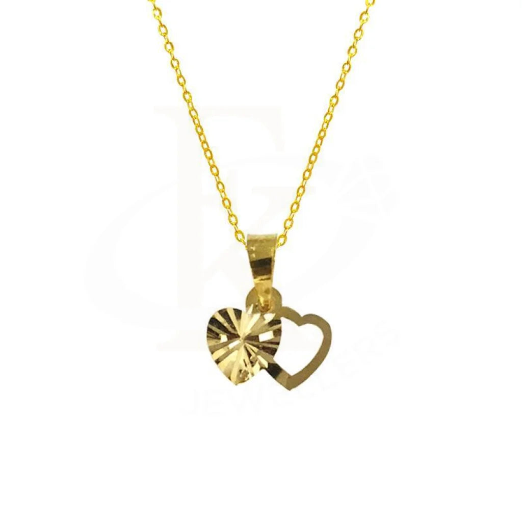 Gold Necklace (Chain With Heart Pendant) 18Kt - Fkjnkl1648 Necklaces