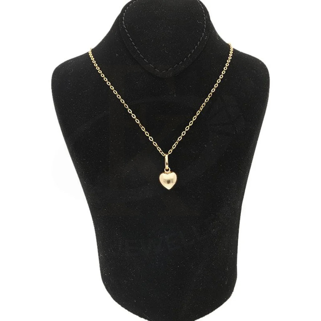 Gold Necklace (Chain With Heart Pendant) 18Kt - Fkjnkl1667 Necklaces