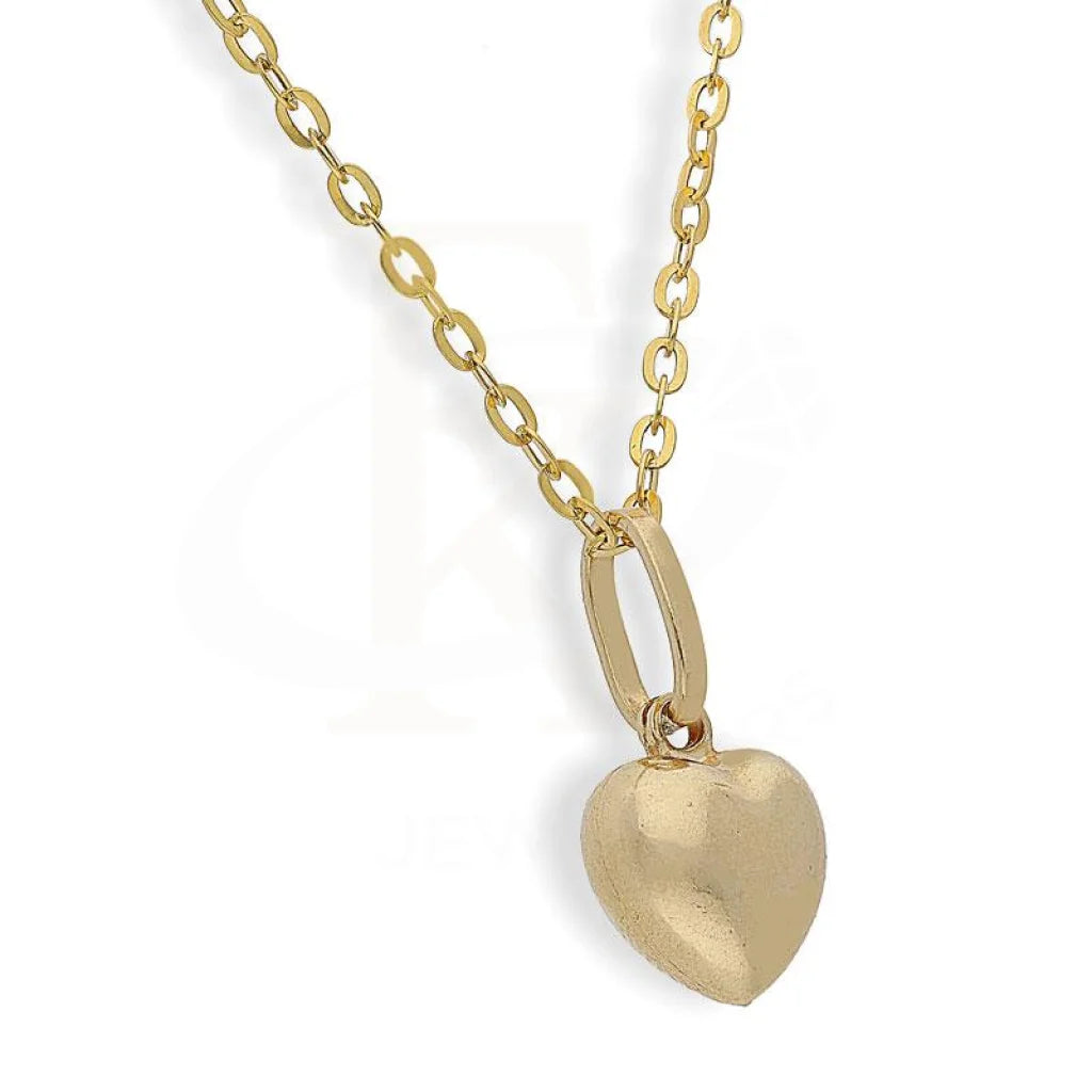 Gold Necklace (Chain With Heart Pendant) 18Kt - Fkjnkl1667 Necklaces