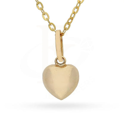 Gold Necklace (Chain With Heart Pendant) 18Kt - Fkjnkl1667 Necklaces