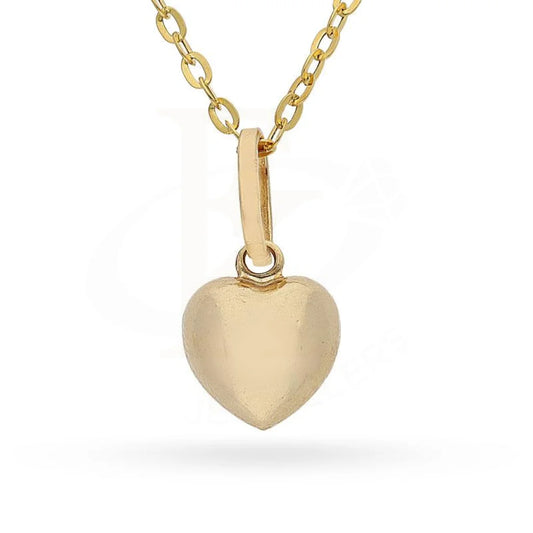 Gold Necklace (Chain With Heart Pendant) 18Kt - Fkjnkl1667 Necklaces