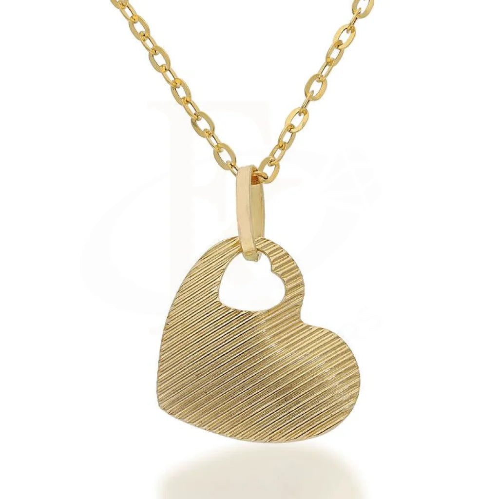 Gold Necklace (Chain With Heart Pendant) 18Kt - Fkjnkl1699 Necklaces