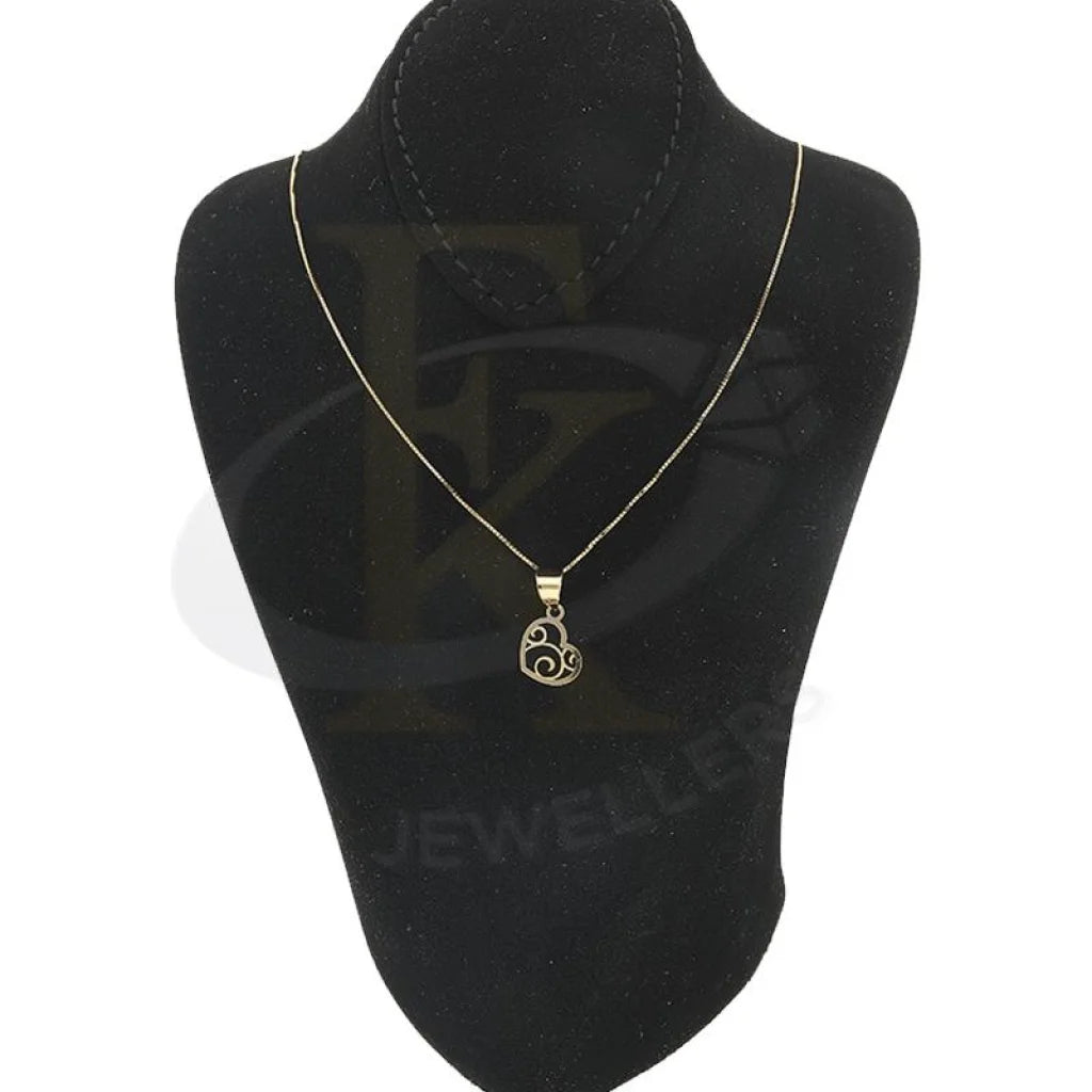 Gold Necklace (Chain With Heart Pendant) 18Kt - Fkjnkl18K2300 Necklaces