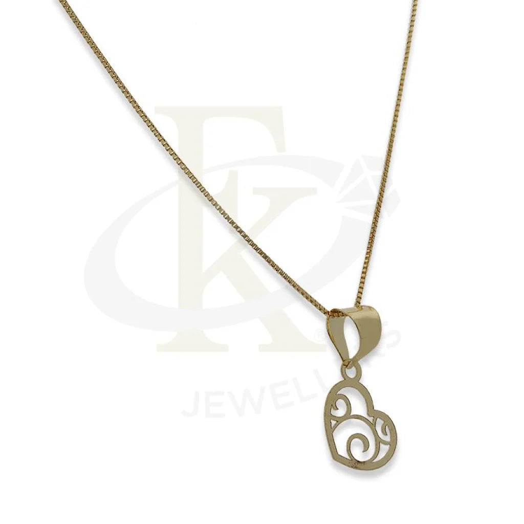 Gold Necklace (Chain With Heart Pendant) 18Kt - Fkjnkl18K2300 Necklaces