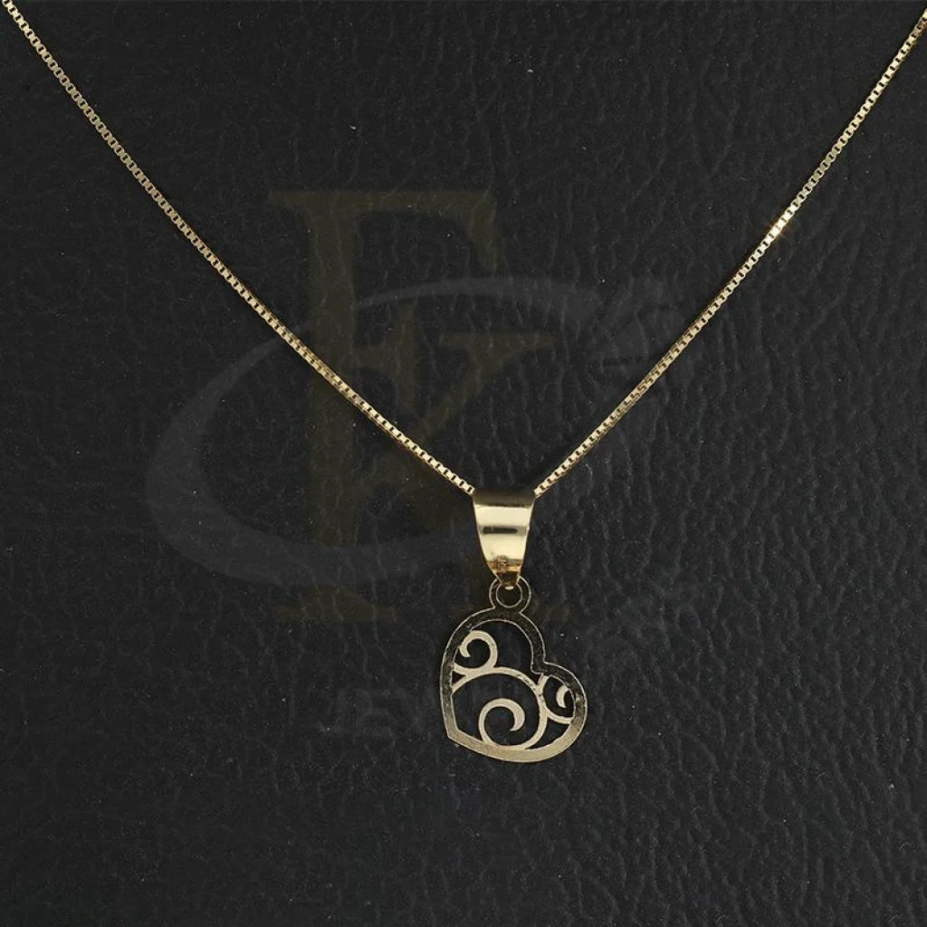 Gold Necklace (Chain With Heart Pendant) 18Kt - Fkjnkl18K2300 Necklaces