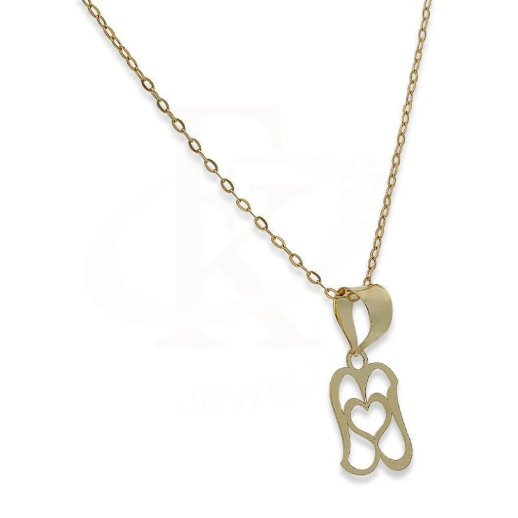 Gold Necklace (Chain With Heart Pendant) 18Kt - Fkjnkl18K2328 Necklaces