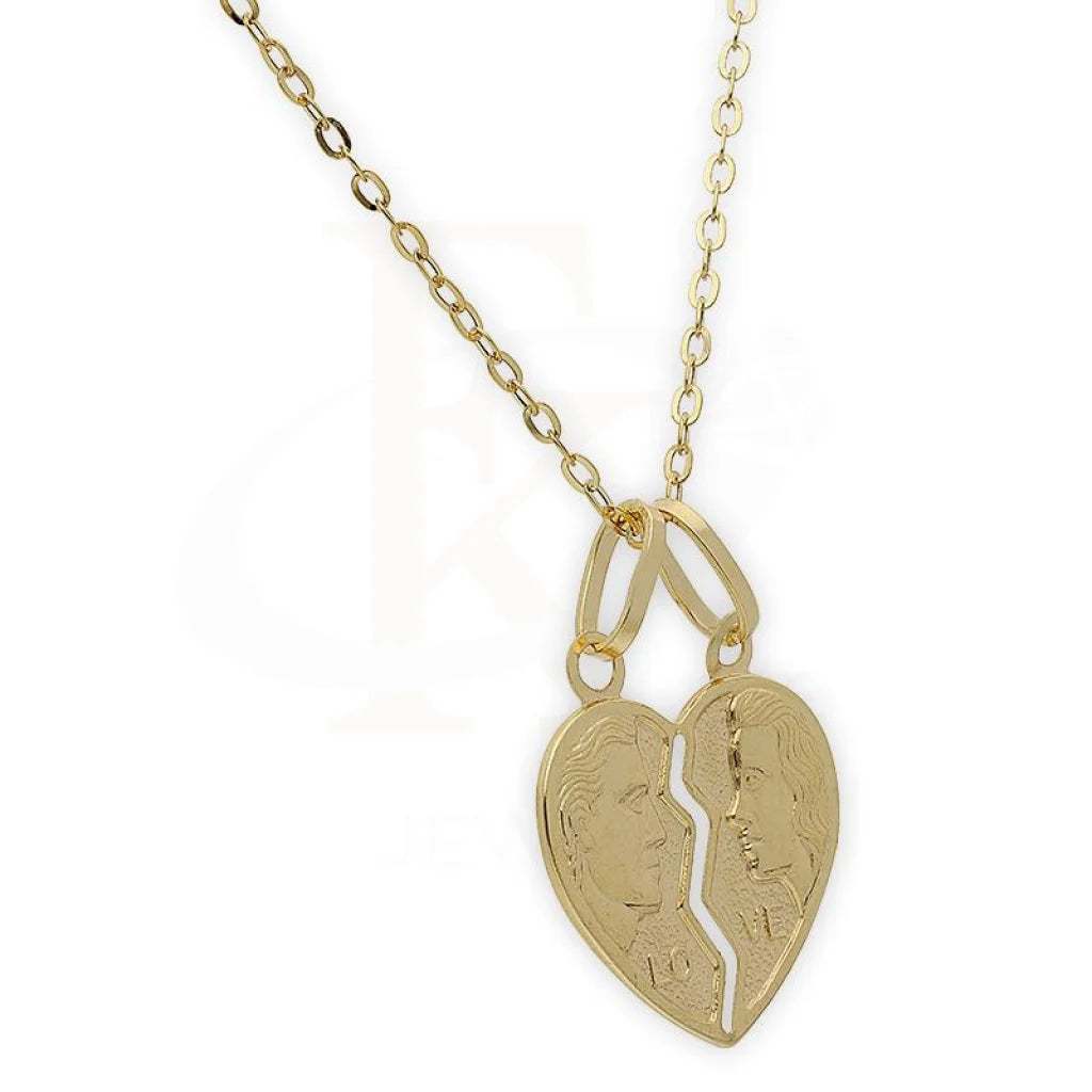 Gold Necklace (Chain With Heart Pendant) 18Kt - Fkjnkl18K2412 Necklaces