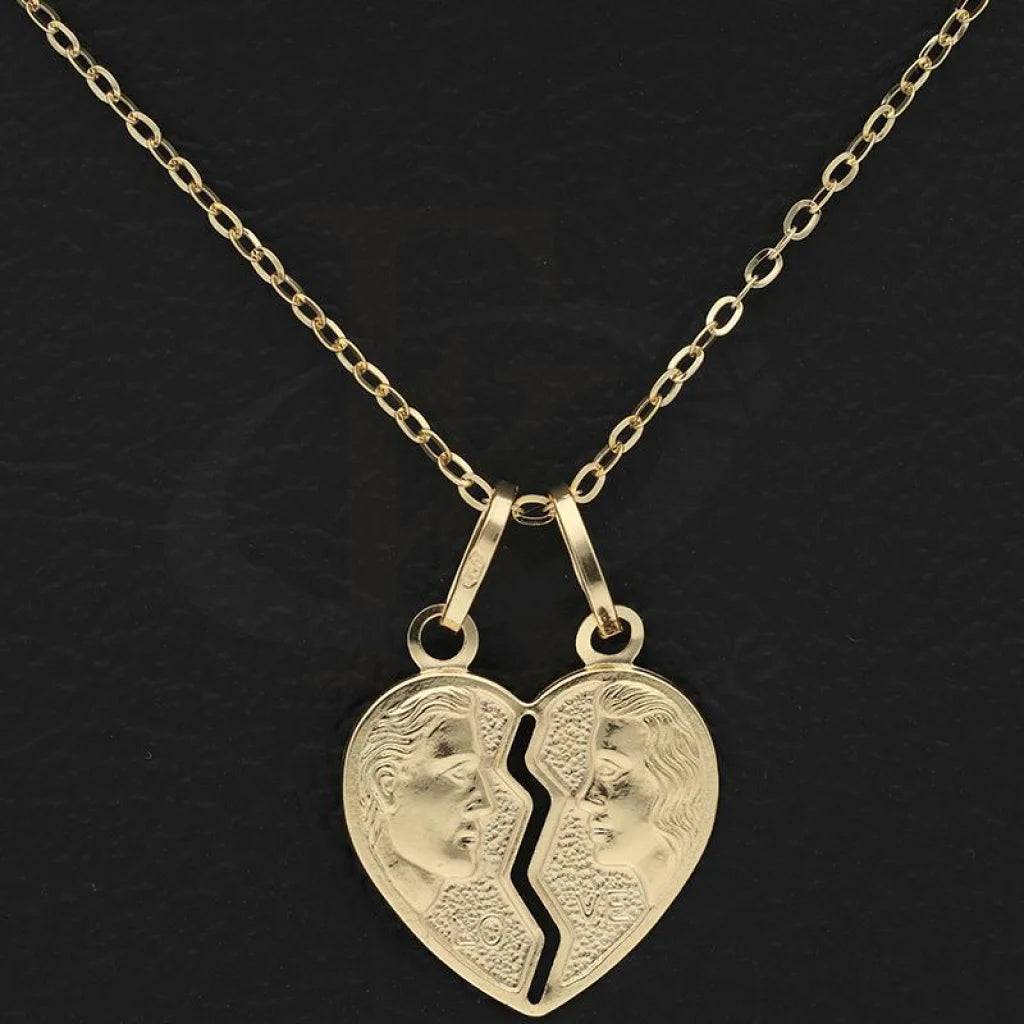 Gold Necklace (Chain With Heart Pendant) 18Kt - Fkjnkl18K2412 Necklaces