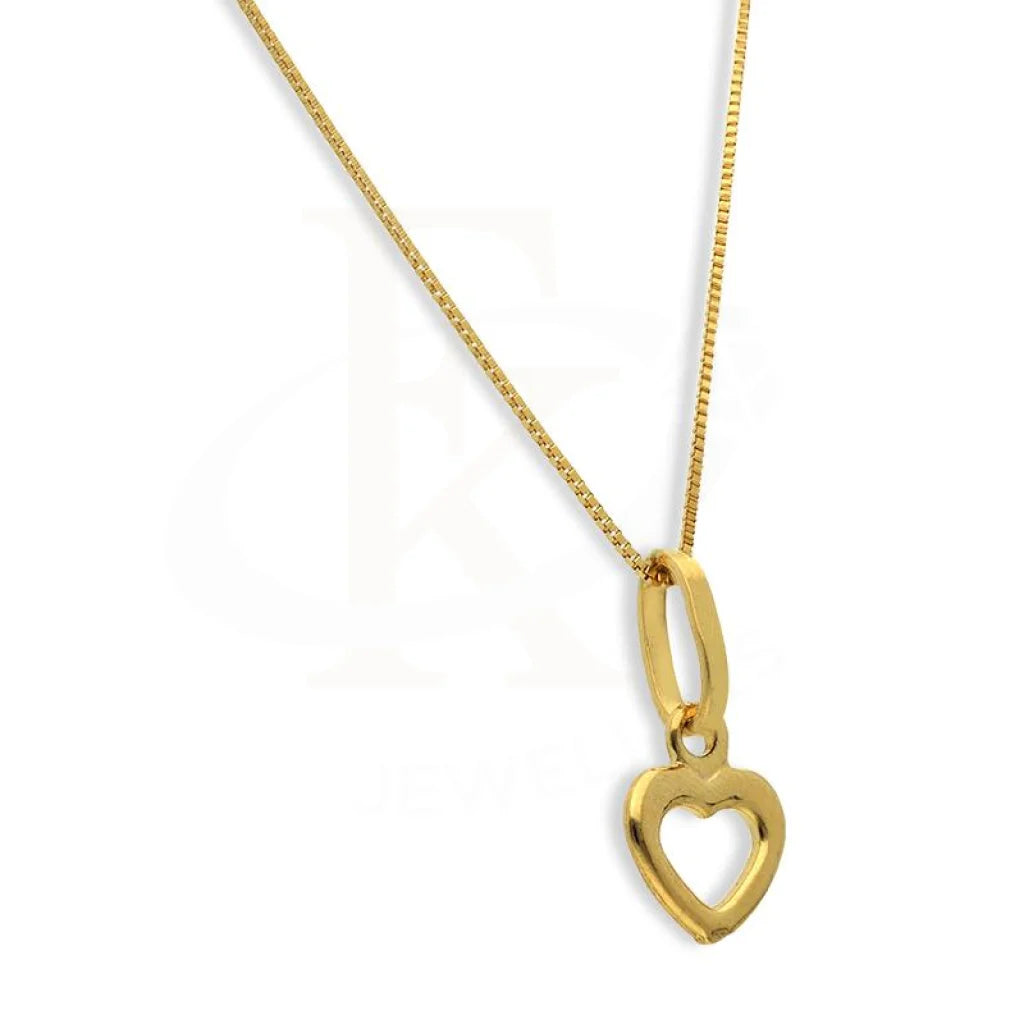 Gold Necklace (Chain With Heart Pendant) 18K - Fkjnkl18K2577 Necklaces