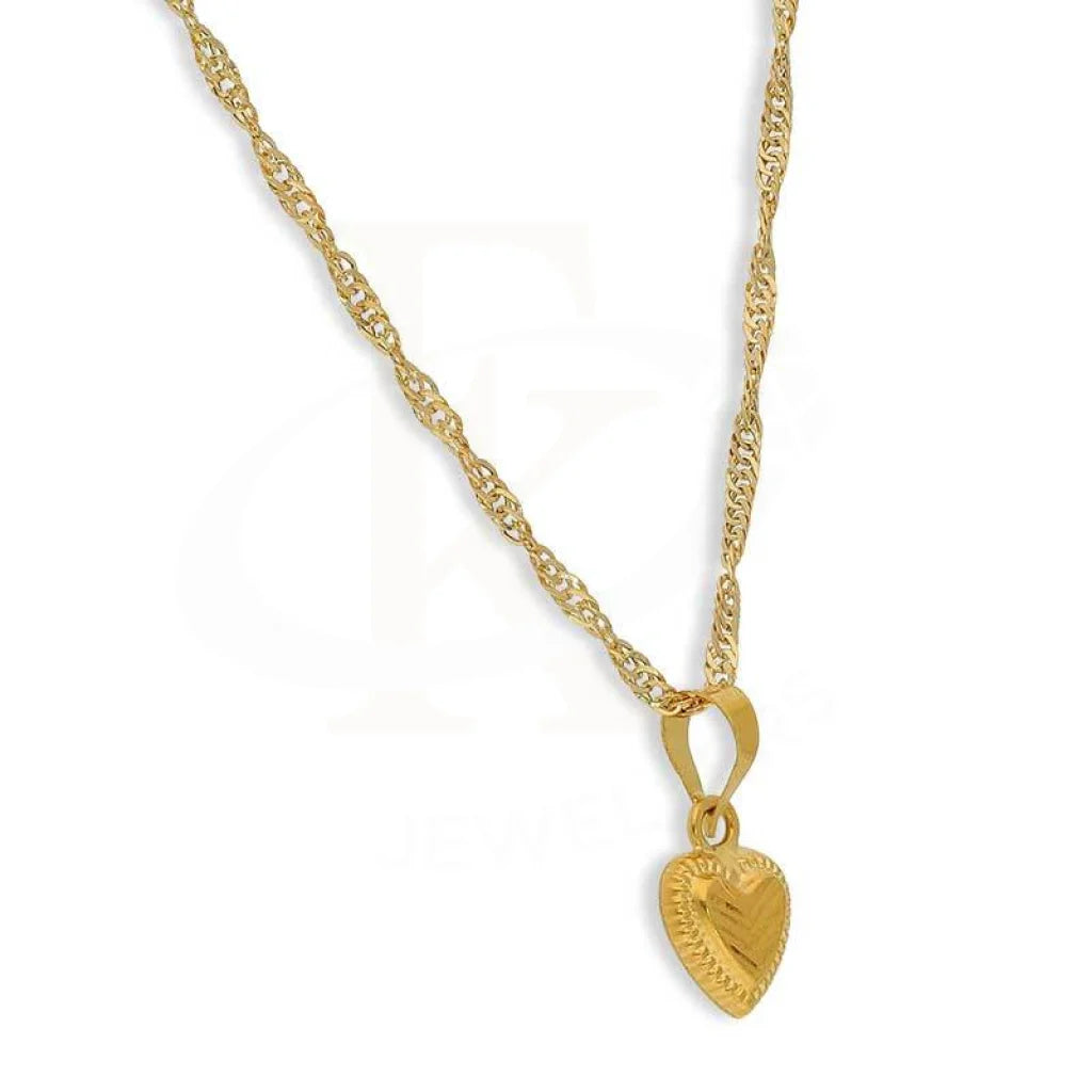 Gold Necklace (Chain With Heart Pendant) 18Kt - Fkjnkl18K3118 Necklaces