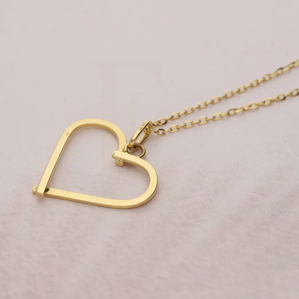 Gold Necklace (Chain With Heart Pendant) 18Kt - Fkjnkl18K3157 Necklaces