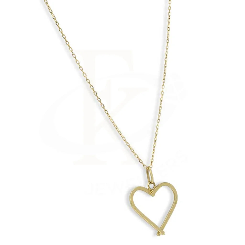 Gold Necklace (Chain With Heart Pendant) 18Kt - Fkjnkl18K3157 Necklaces