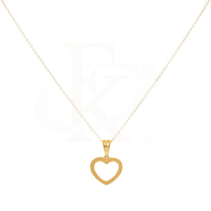 Gold Necklace (Chain With Heart Pendant) 21Kt - Fkjnkl21Km8659 Necklaces