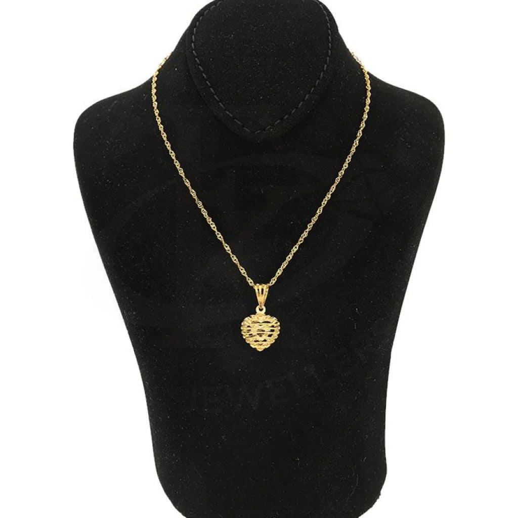 Gold Necklace (Chain With Heart Pendant) 22Kt - Fkjnkl22K2065 Necklaces