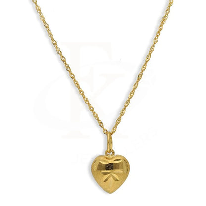 Gold Necklace (Chain With Heart Pendant) 22Kt - Fkjnkl22K2688 Necklaces