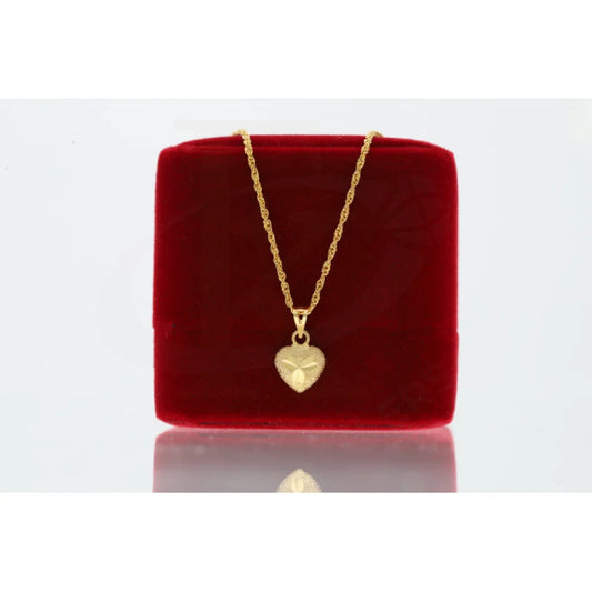 Gold Necklace (Chain With Heart Pendant) 22Kt - Fkjnkl22K2689 Necklaces