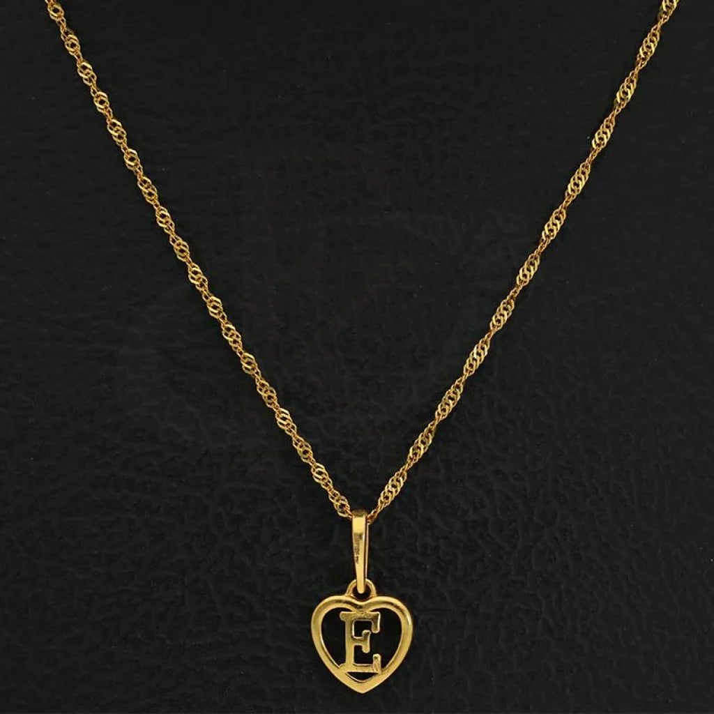 Gold Necklace (Chain With Heart Shaped Alphabet Pendant) 22Kt - Fkjnkl22K2735 Necklaces