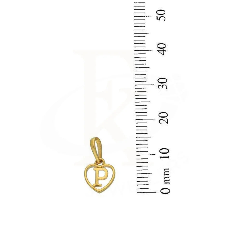 Gold Necklace (Chain With Heart Shaped Alphabet Pendant) 22Kt - Fkjnkl22K2735 Necklaces