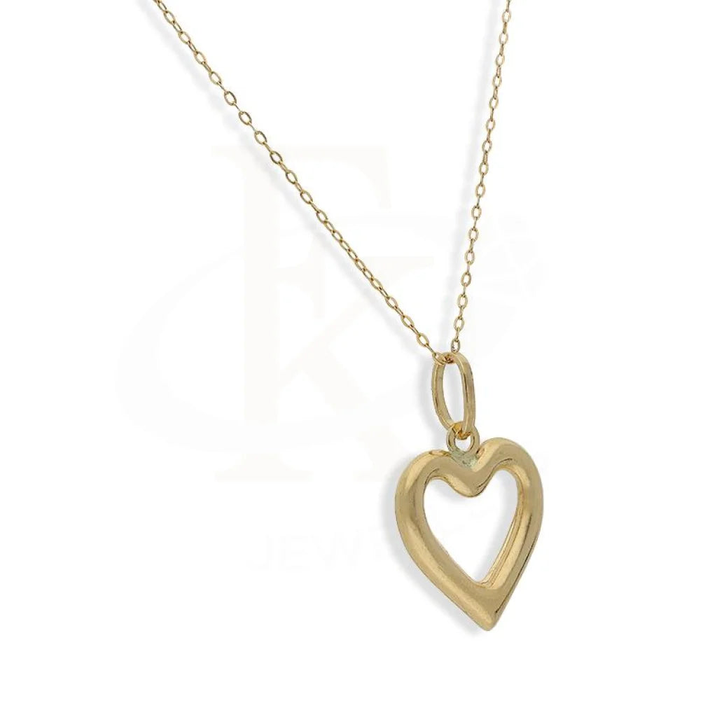 Gold Necklace (Chain With Heart Shaped Pendant) 18Kt - Fkjnkl18K2257 Necklaces