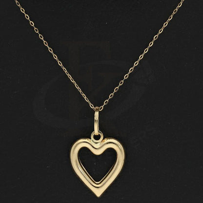 Gold Necklace (Chain With Heart Shaped Pendant) 18Kt - Fkjnkl18K2257 Necklaces